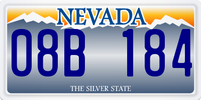 NV license plate 08B184