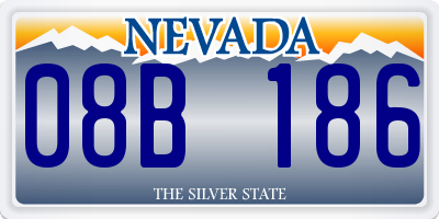NV license plate 08B186