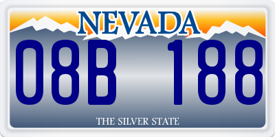 NV license plate 08B188