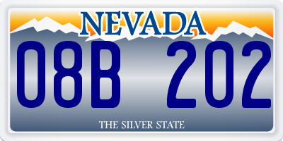 NV license plate 08B202