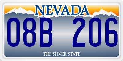 NV license plate 08B206