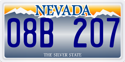 NV license plate 08B207