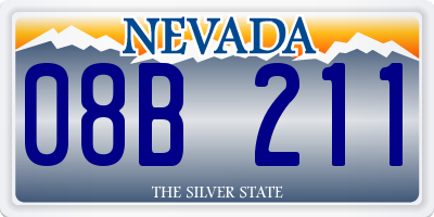 NV license plate 08B211