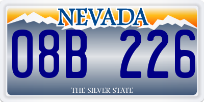 NV license plate 08B226