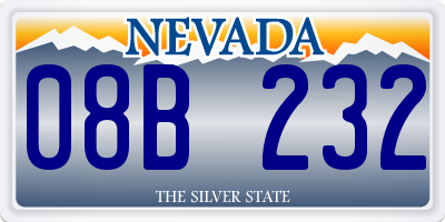 NV license plate 08B232