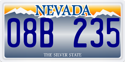 NV license plate 08B235