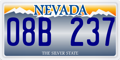 NV license plate 08B237