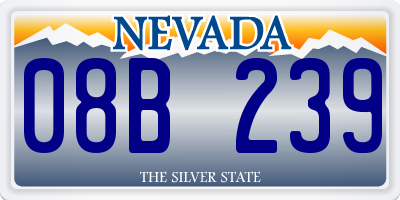 NV license plate 08B239