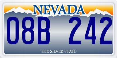NV license plate 08B242