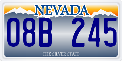 NV license plate 08B245