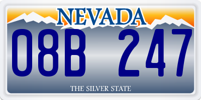 NV license plate 08B247
