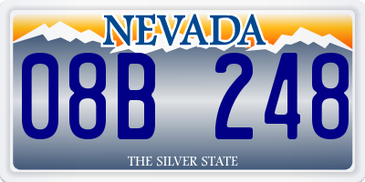 NV license plate 08B248