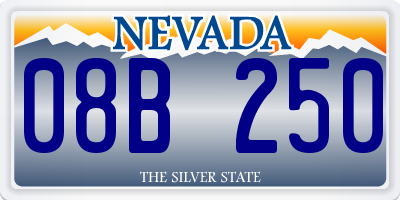 NV license plate 08B250