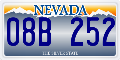 NV license plate 08B252
