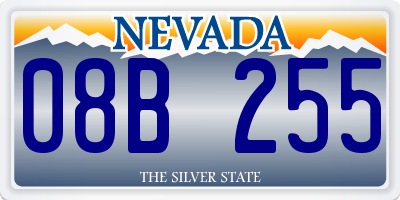 NV license plate 08B255