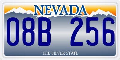 NV license plate 08B256