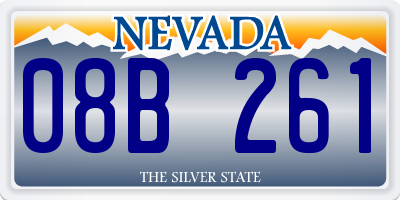 NV license plate 08B261