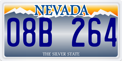 NV license plate 08B264