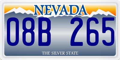 NV license plate 08B265
