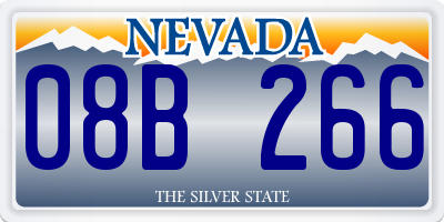 NV license plate 08B266