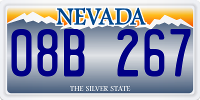 NV license plate 08B267