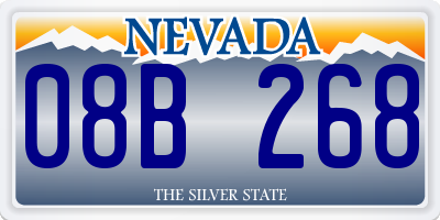 NV license plate 08B268