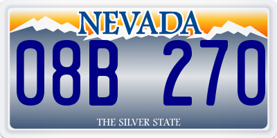 NV license plate 08B270