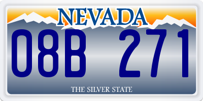 NV license plate 08B271