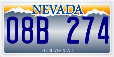 NV license plate 08B274