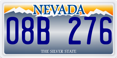 NV license plate 08B276