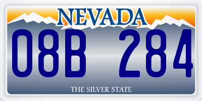NV license plate 08B284