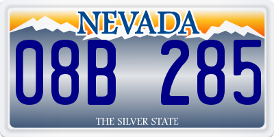 NV license plate 08B285