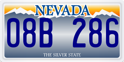 NV license plate 08B286