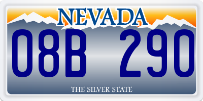 NV license plate 08B290