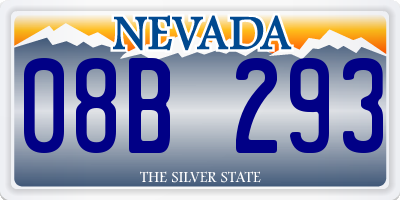 NV license plate 08B293