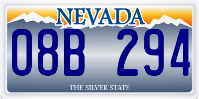 NV license plate 08B294