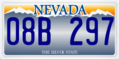 NV license plate 08B297
