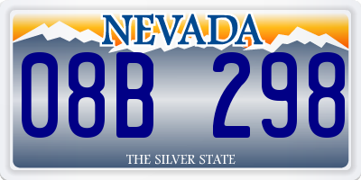 NV license plate 08B298