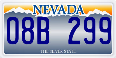 NV license plate 08B299