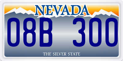 NV license plate 08B300