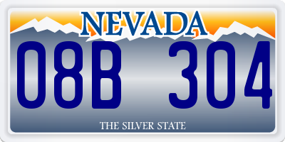 NV license plate 08B304