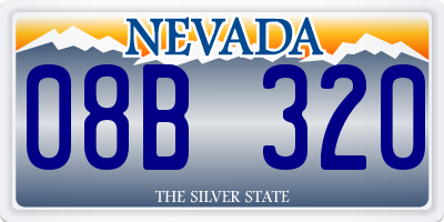 NV license plate 08B320