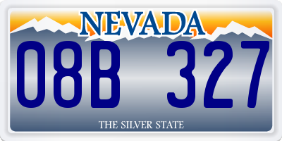 NV license plate 08B327