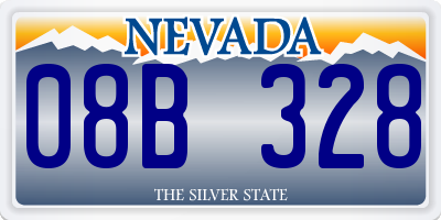 NV license plate 08B328