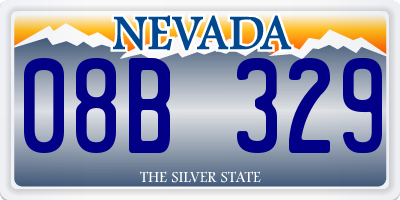NV license plate 08B329