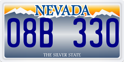 NV license plate 08B330