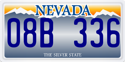 NV license plate 08B336