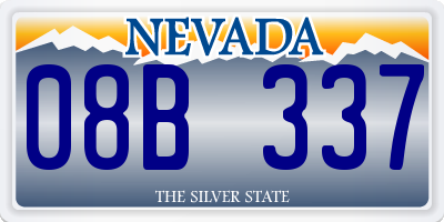 NV license plate 08B337