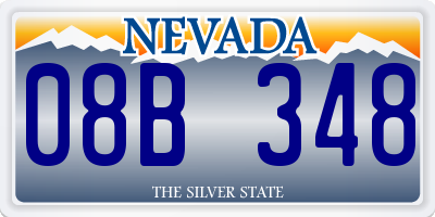 NV license plate 08B348