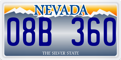 NV license plate 08B360